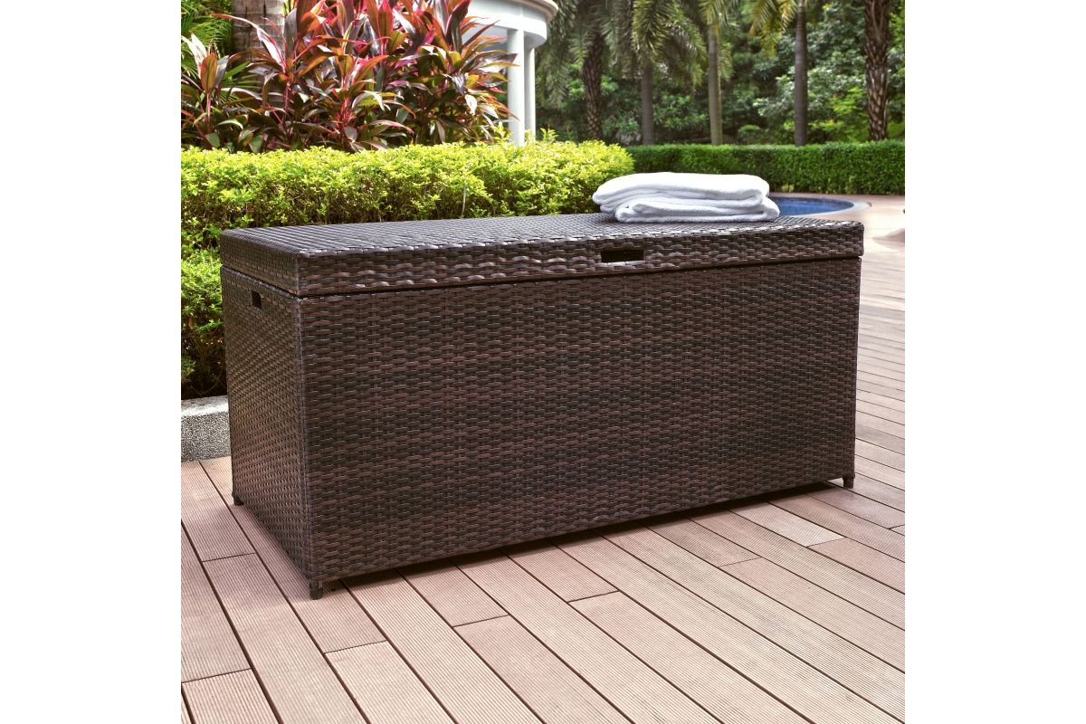 Palm Harbor Outdoor Wicker Storage Bin at GardnerWhite