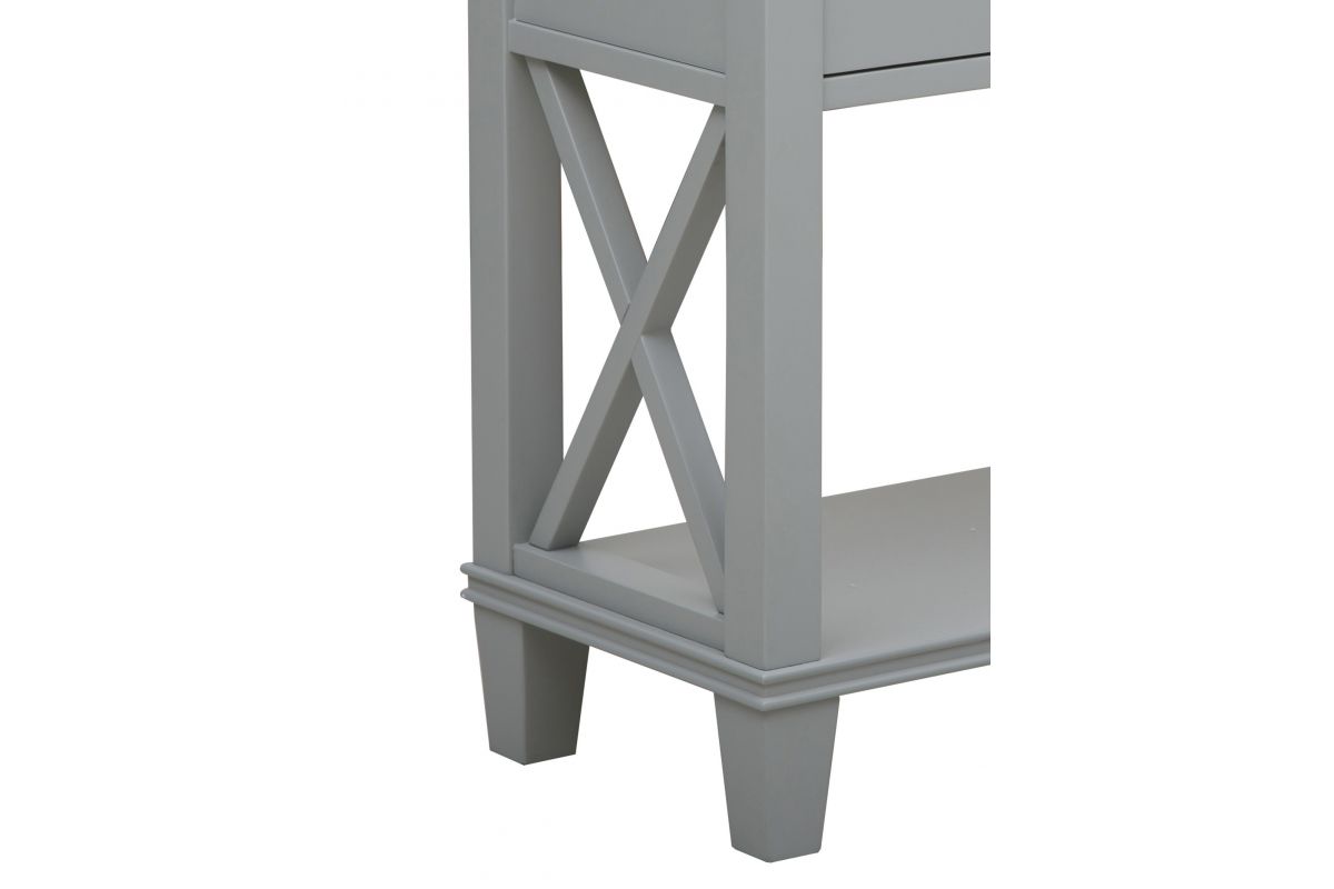 Grey Open X Leg Side Table at GardnerWhite