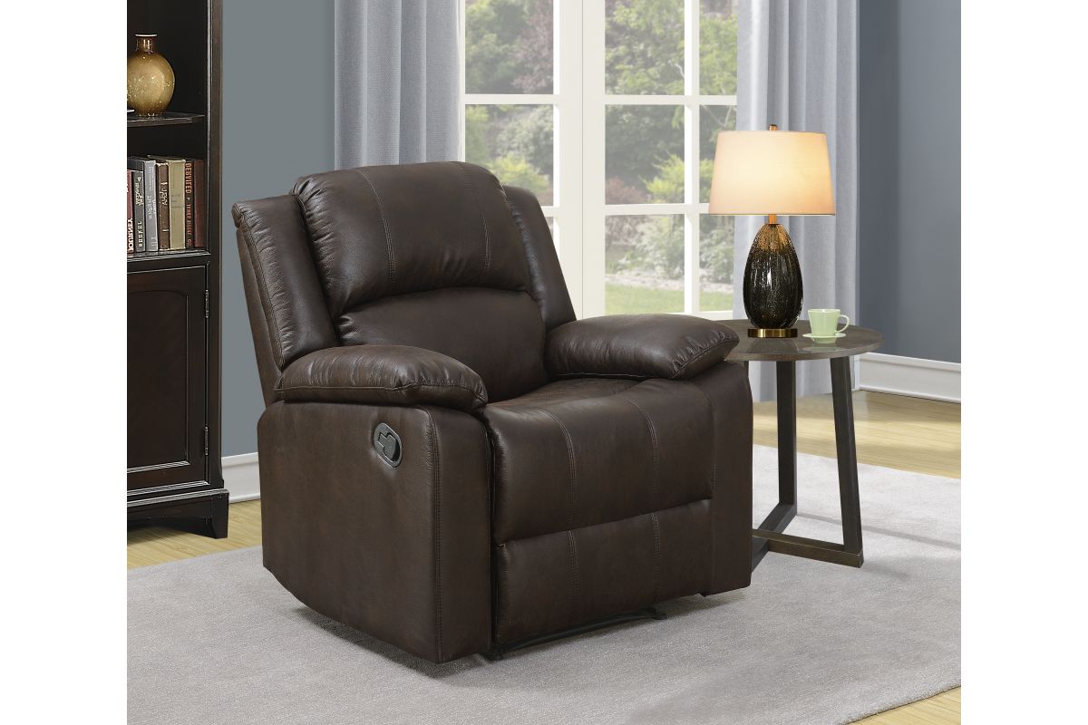 Wall Hugger Manual Recliner in Walnut Brown at GardnerWhite