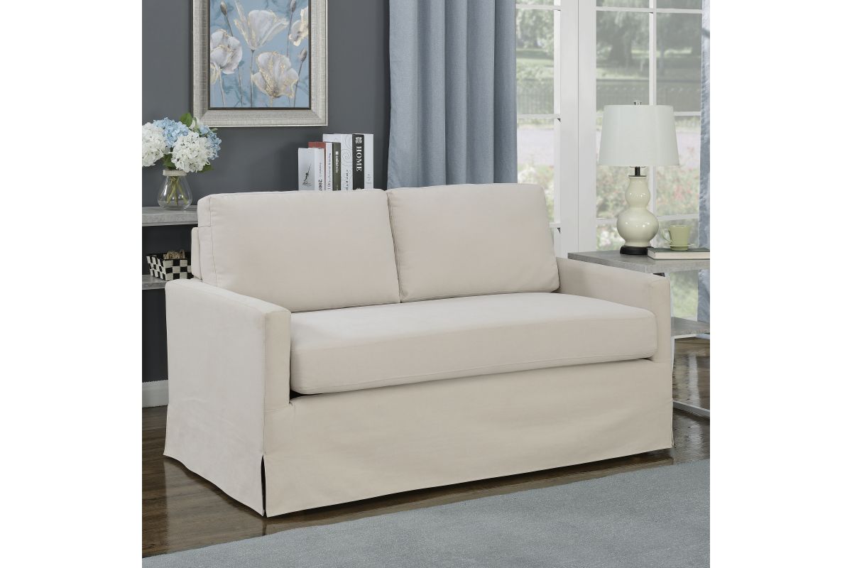 Modern Slipcover Style Sofa in Dune Beige at GardnerWhite