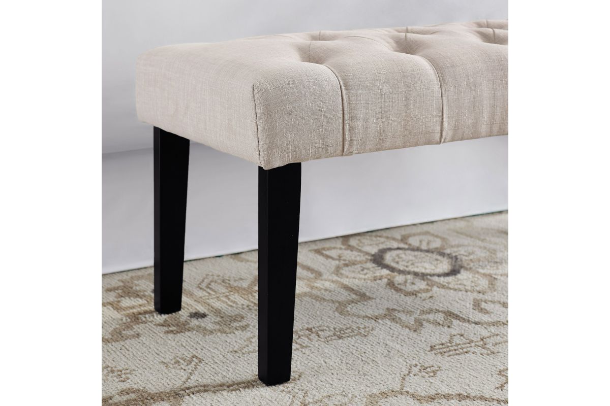 Full/Queen Headboard and Bench Set in Woven Beige at GardnerWhite