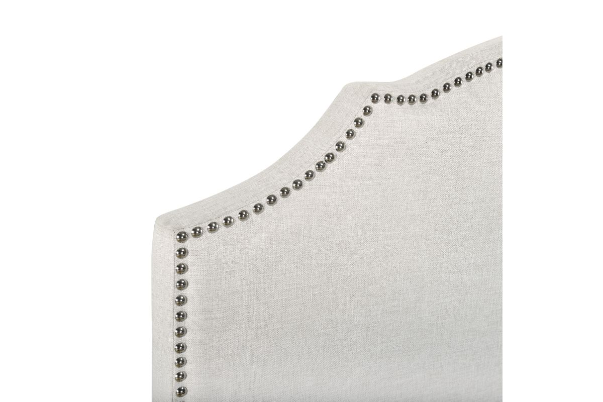 Nailhead Trim Full/Queen Headboard in Natural at GardnerWhite