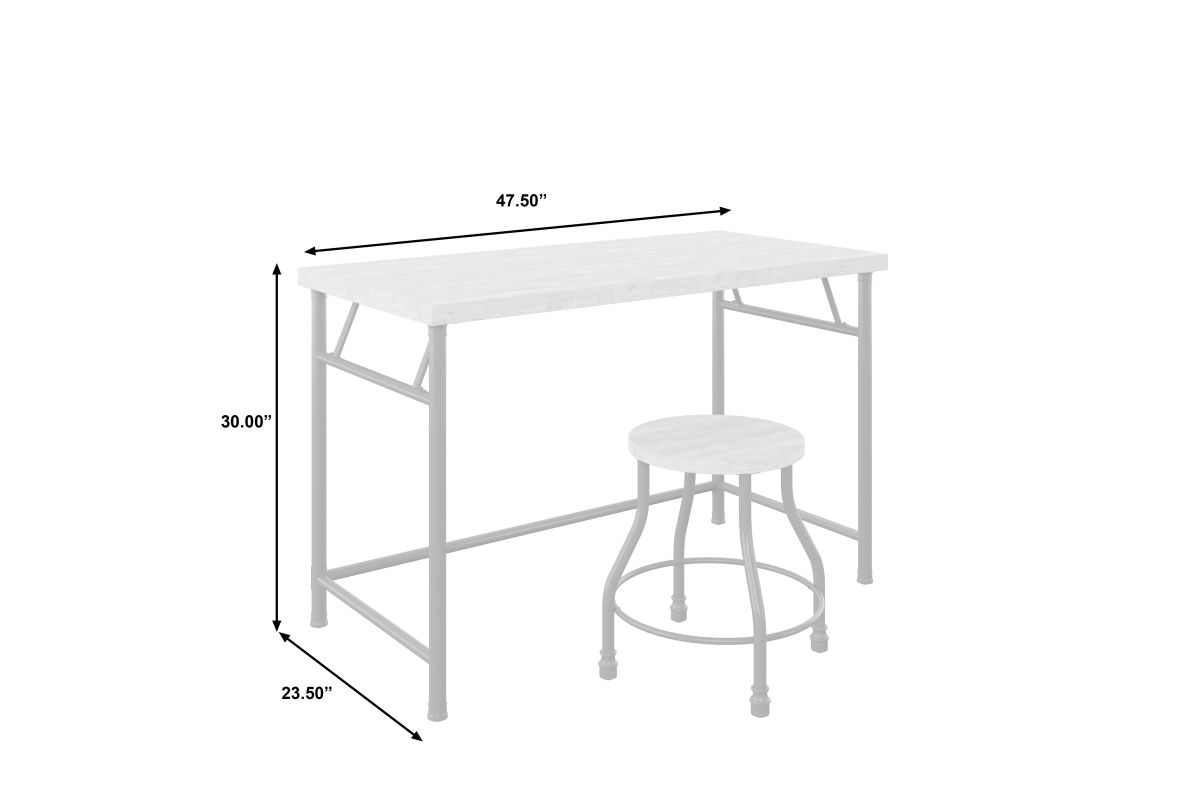 Industrial Rustin Oak Desk + Stool at GardnerWhite