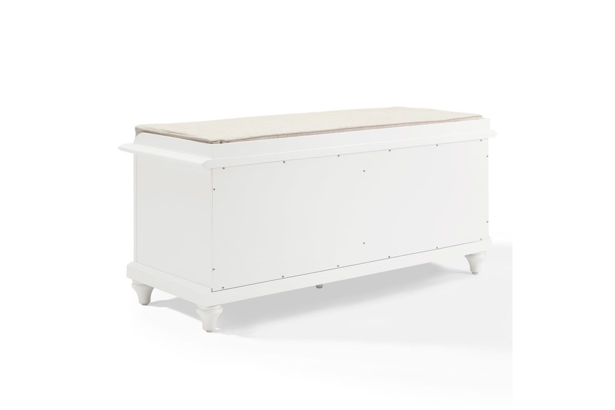 Palmetto Entryway Bench White at GardnerWhite