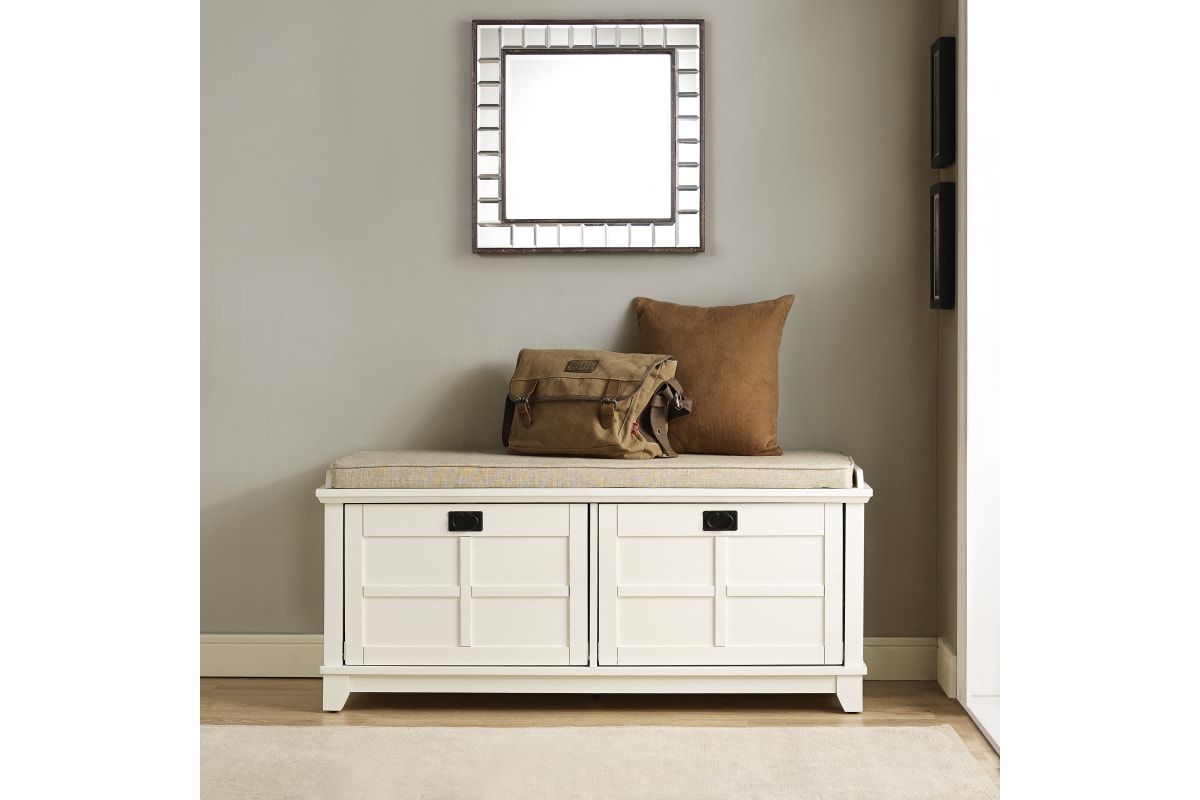 Adler Entryway Bench White at GardnerWhite