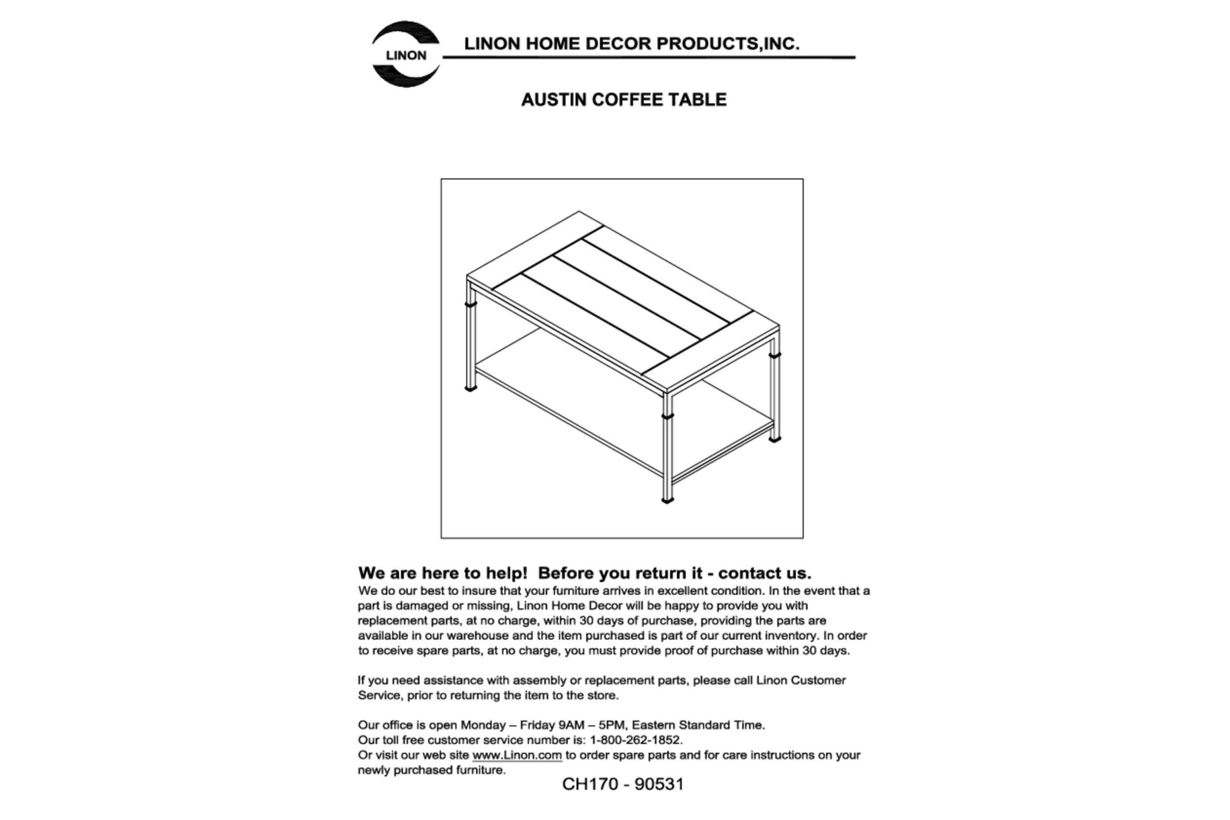 Austin Ash Veneer Coffee Table at GardnerWhite
