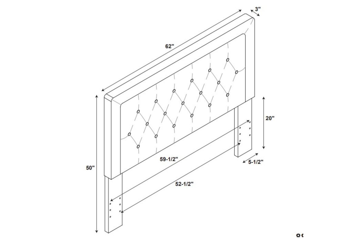 Clayton Dove Headboard Full/Queen Size at GardnerWhite