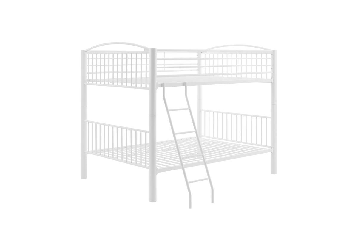 Heavy Metal White Full Bunk Bed at GardnerWhite