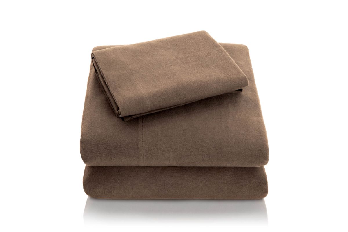 Portuguese Flannel Queen Pillowcase Coffee at GardnerWhite