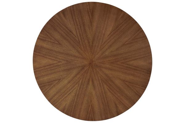 Crossroads 47" Round Wood Dining Table in Walnut