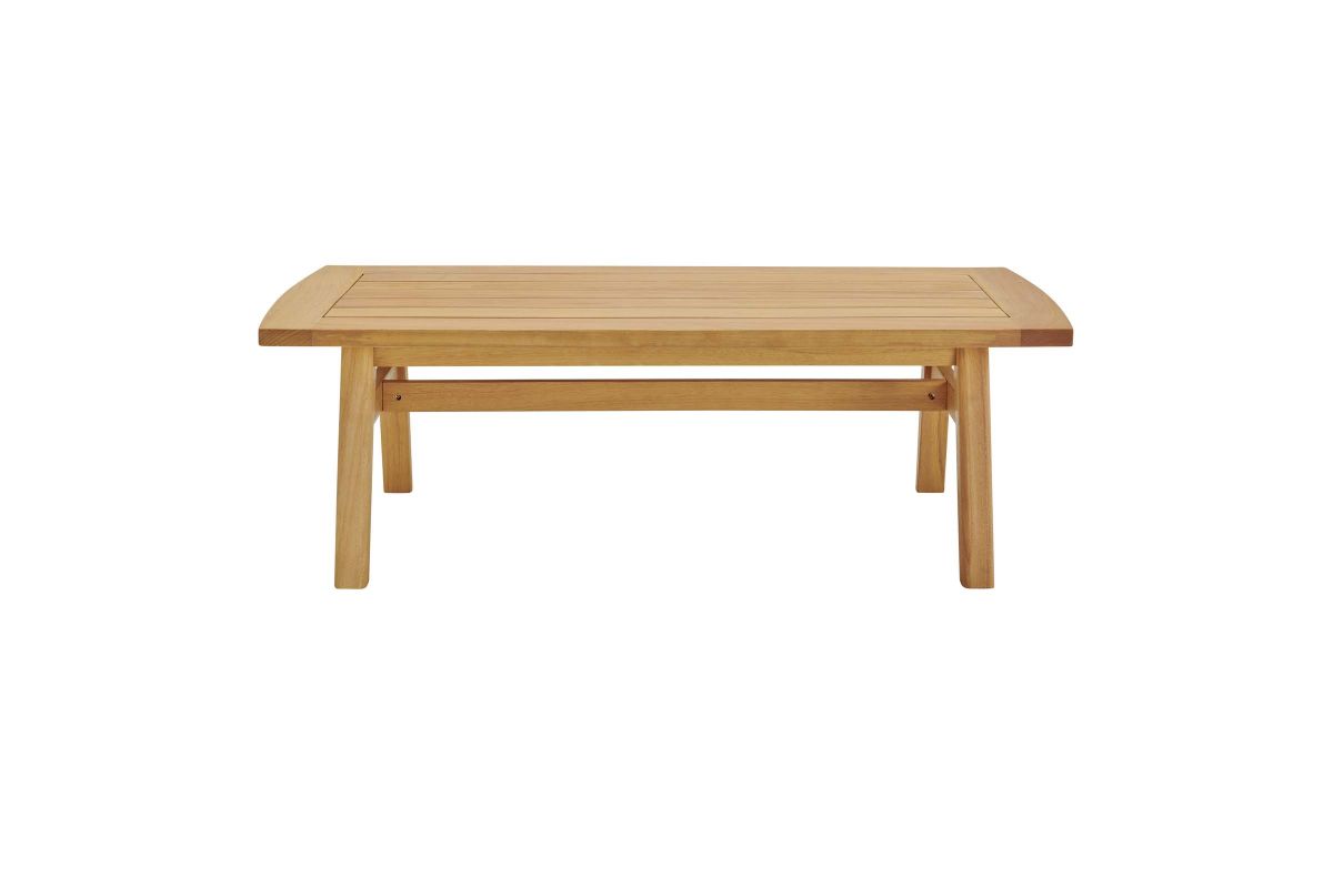 Orlean Outdoor Patio Eucalyptus Wood Coffee Table in Natural
