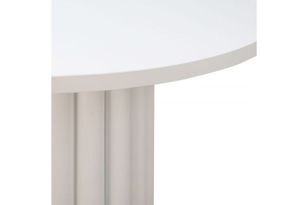 Kali 55" White Round Dining Table