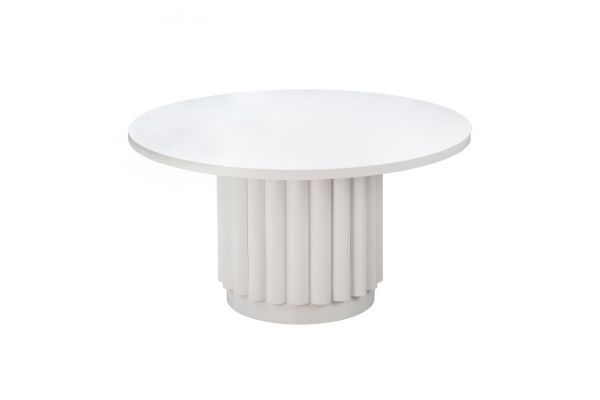 Kali 55" White Round Dining Table