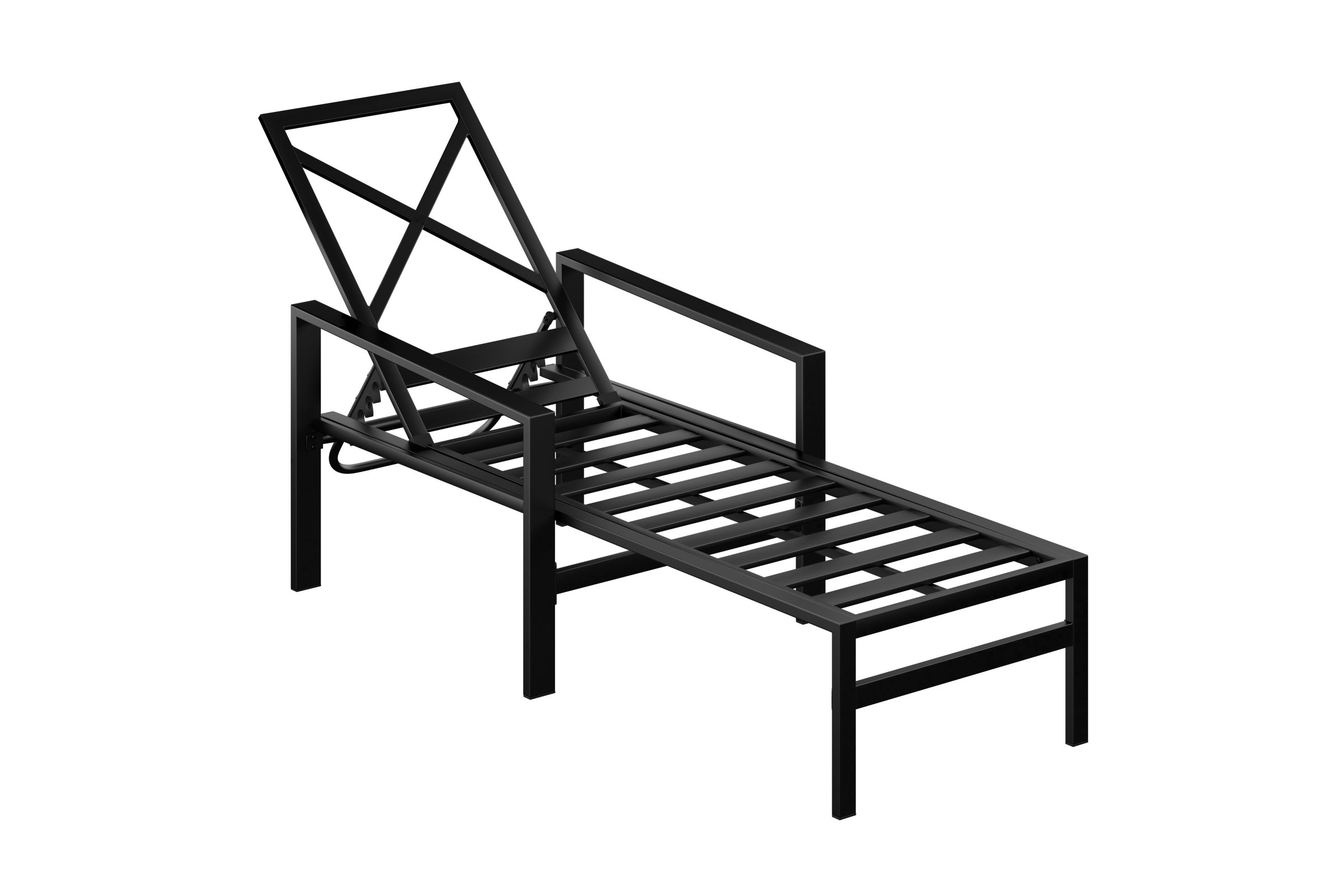 Outdoor XBack Metal Chaise Lounge at GardnerWhite