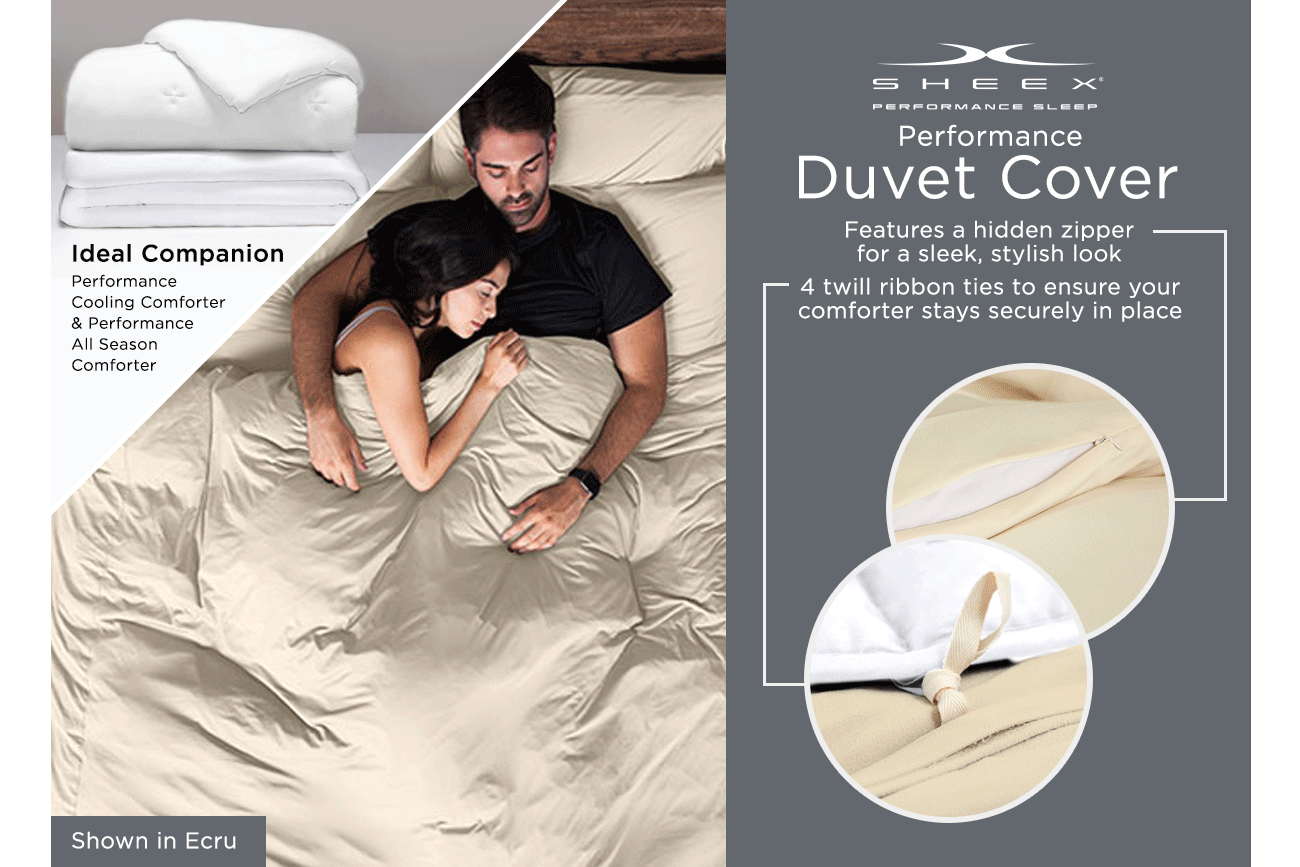 Sheex Elevated Performance Cooling Duvet Cover Ecru Full/Queen