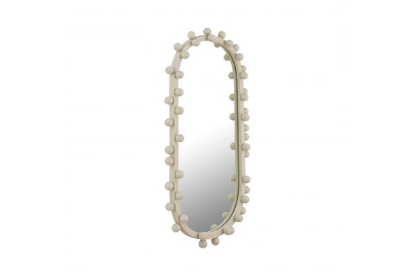 Bubbles Ivory Oval Wall Mirror