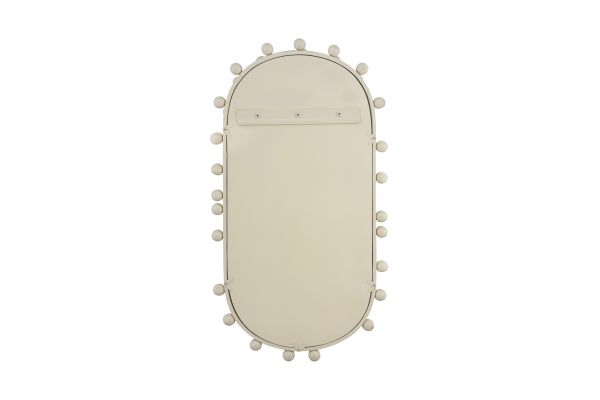 Bubbles Ivory Oval Wall Mirror