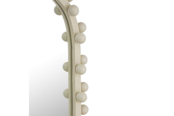 Bubbles Ivory Oval Wall Mirror