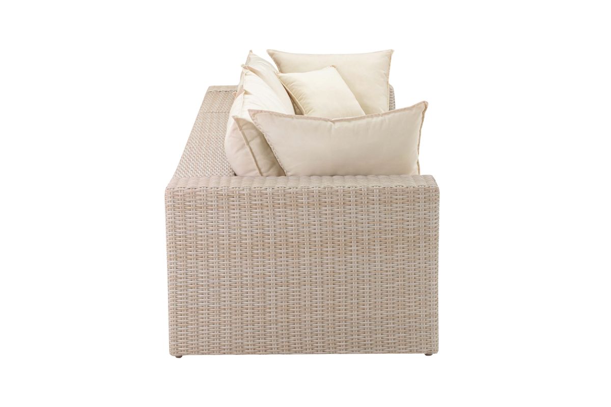 Cali Natural Wicker Outdoor Modular Sofa at GardnerWhite