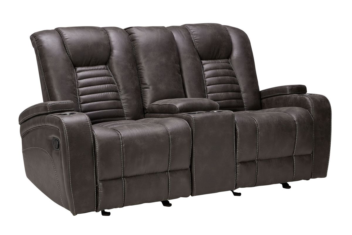 Vance Glider Reclining Console Loveseat at GardnerWhite