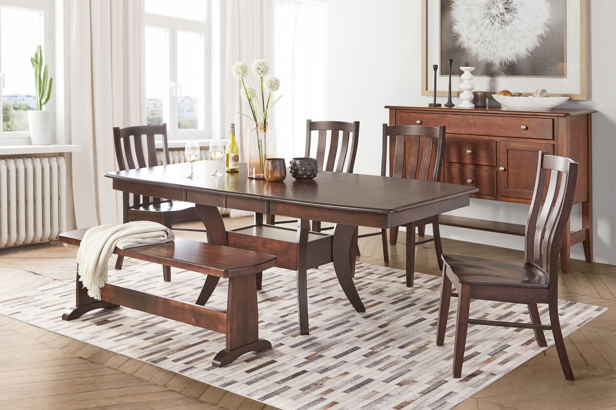 Covina Maple Wood Table in Chocolate Finish by Gascho at GardnerWhite