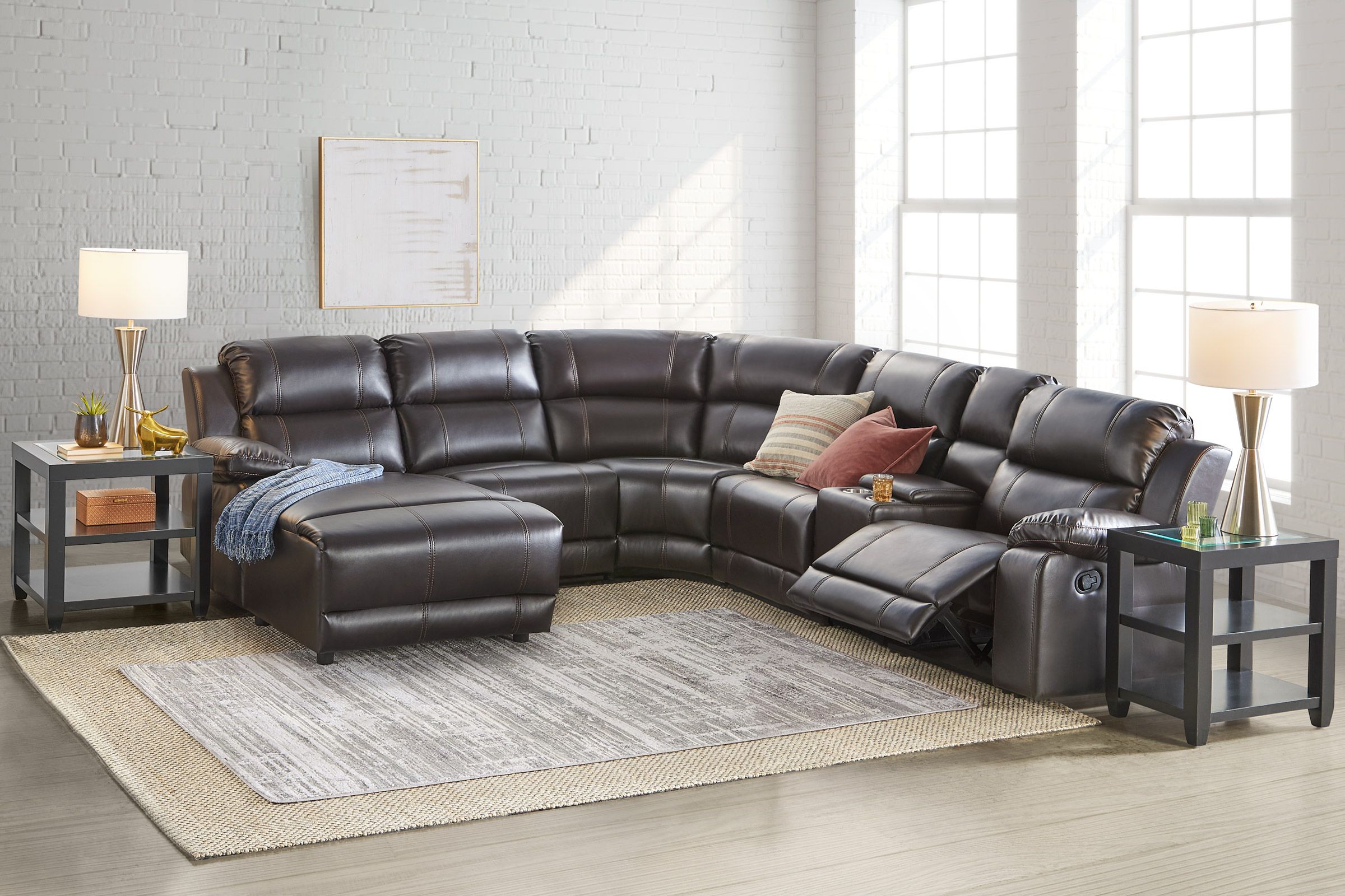 Briston 6Piece Reclining Sectional with Left Arm Facing Chaise