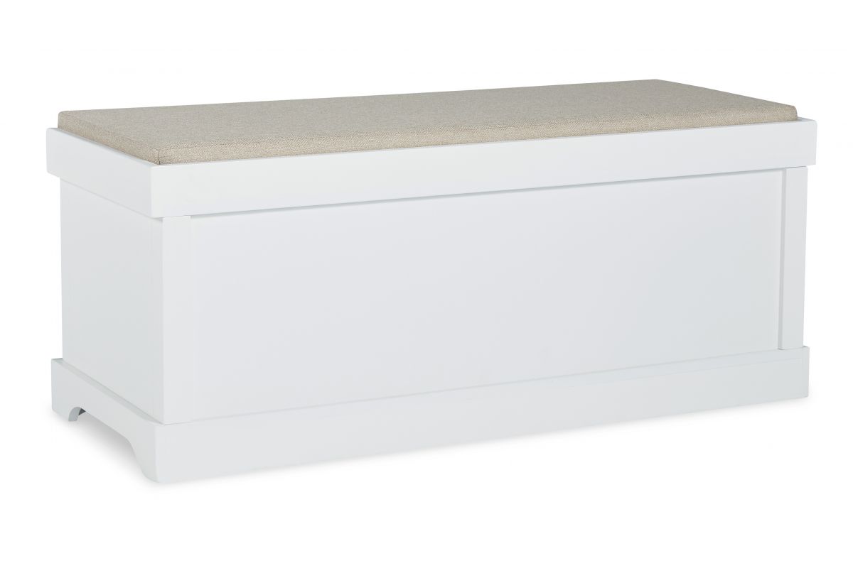 Dowdy White Storage Bench at GardnerWhite