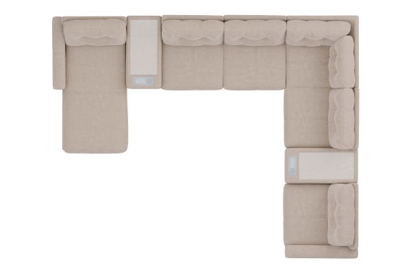 ModularOne Stone 8-Piece Sectional with Left Arm Facing Chaise