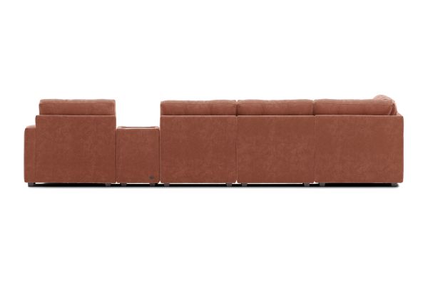 Modular One Sectional Cantaloupe 8-Piece with Right Arm Facing Chaise