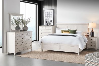 San Mateo White Dresser + Mirror at Gardner White