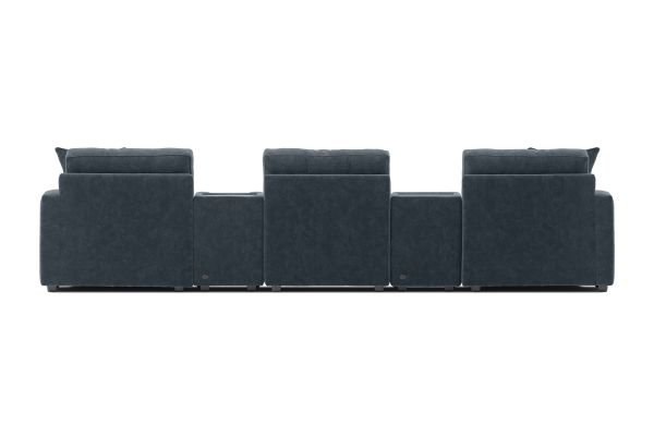 ModularOne Navy 5-Piece Sectional with E-Console & Dual Chaise