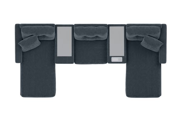 ModularOne Navy 5-Piece Sectional with E-Console & Dual Chaise