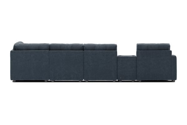 ModularOne Navy 8-Piece Sectional with E-Console & Left Arm Facing Chaise