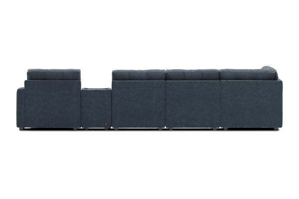 ModularOne Navy 8-Piece Sectional with E-Console & Right Arm Facing Chaise