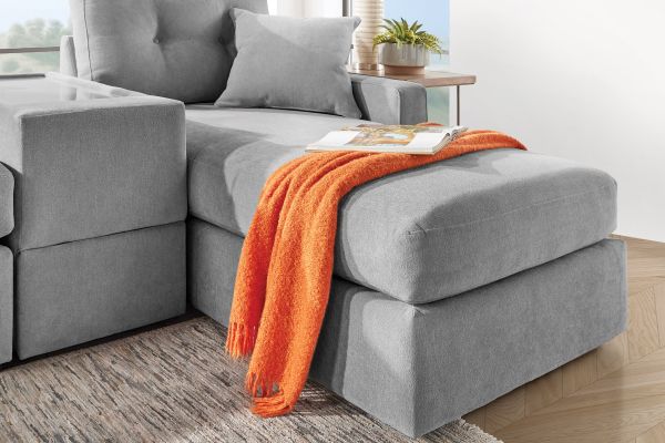 ModularOne Granite 3-Piece Sleeper Sofa with Dual Chaises