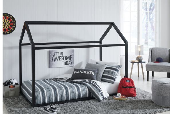 Flannibrook Twin House Bed Frame