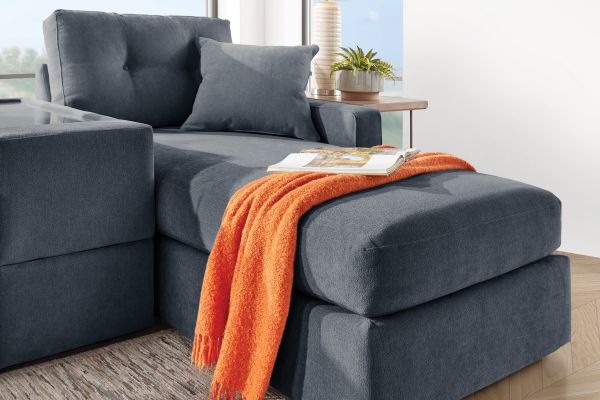 ModularOne Navy 5-Piece Sleeper Sectional with E-Console