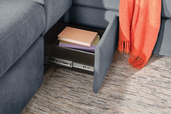 ModularOne Navy 5-Piece Sleeper Sectional with E-Console