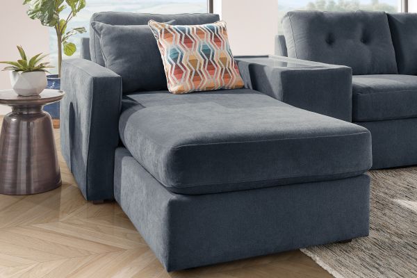 ModularOne Navy 7-Piece Sleeper Sectional with Left Arm Facing Chaise