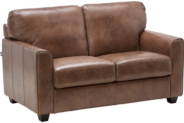 Wesley Brown Leather Loveseat