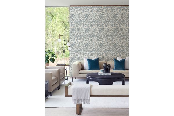 Culver Slate Jacobean Wallpaper
