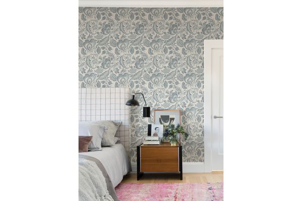 Culver Slate Jacobean Wallpaper