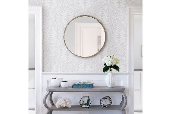 Juno Light Grey Grey Ogee Wallpaper