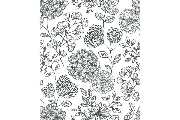 Ada Black Floral Wallpaper