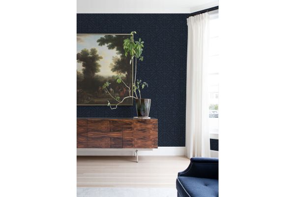Kachel Indigo Geometric Wallpaper