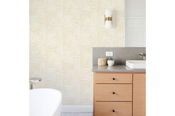 Merritt Honey Geometric Wallpaper