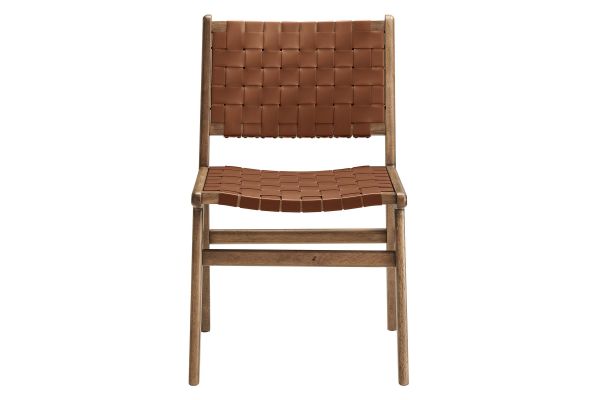 Saoirse Faux Leather Wood Dining Side Chair - Set of 2