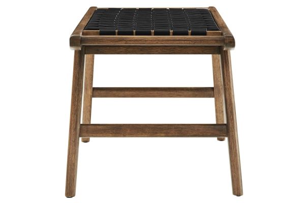 Saoirse 47" Faux Leather Wood Bench