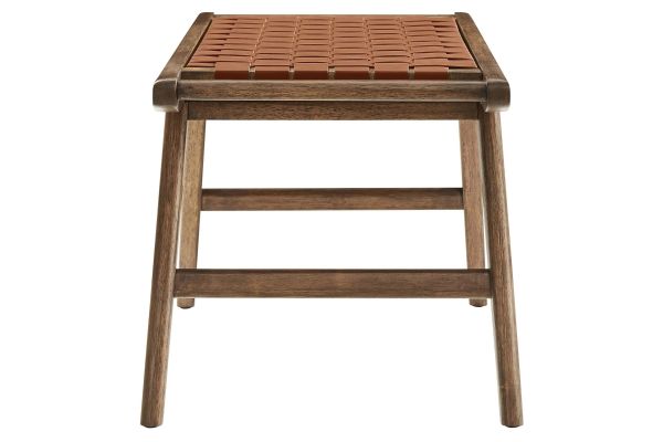 Saoirse 47" Faux Leather Wood Bench