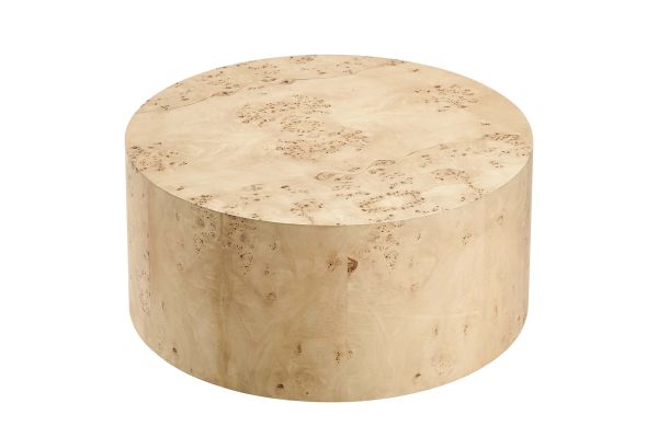 Cosmos 35" Round Burl Wood Coffee Table by Modway